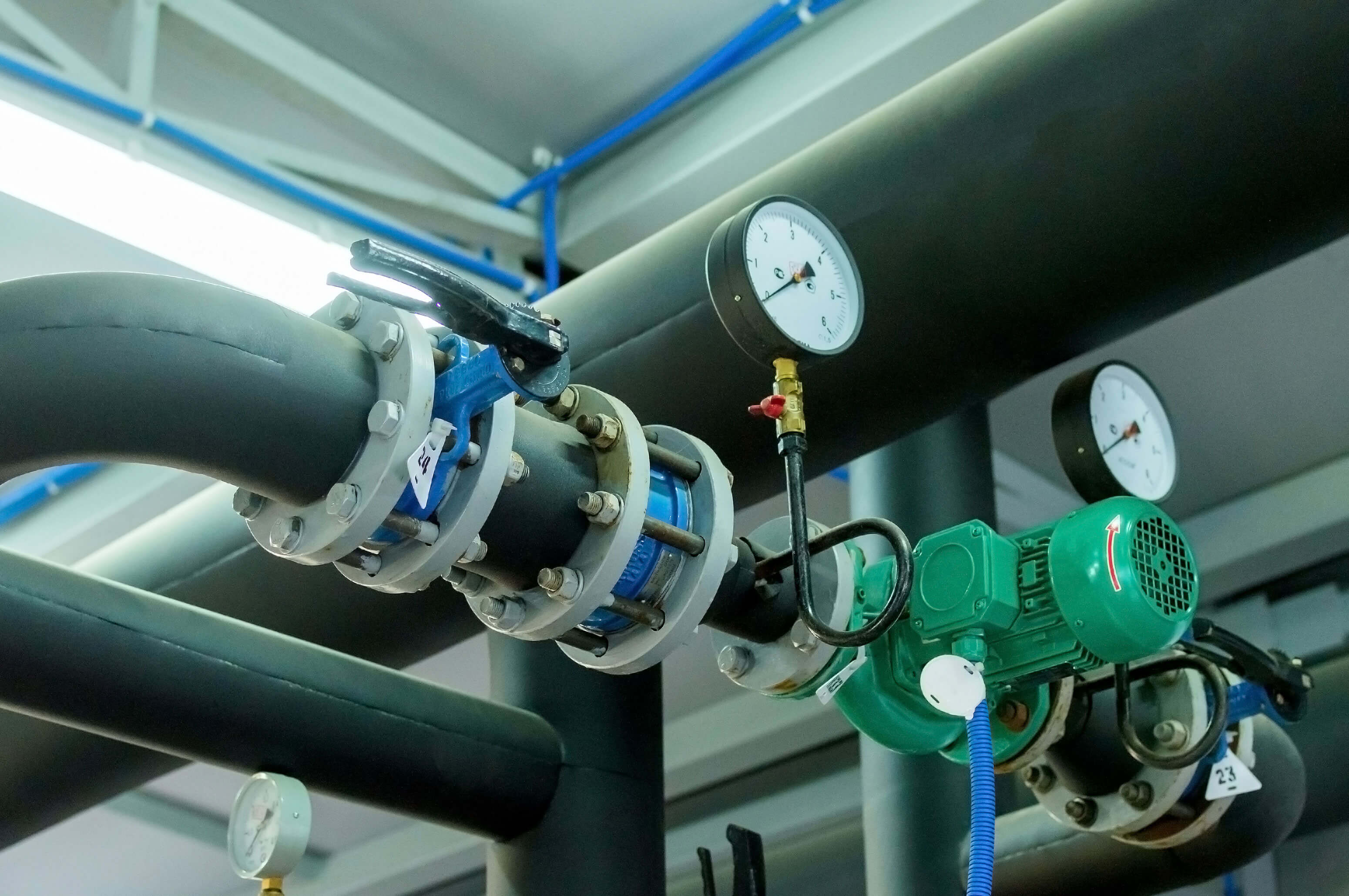 HVAC tubing used by a commercial HVAC contractor
